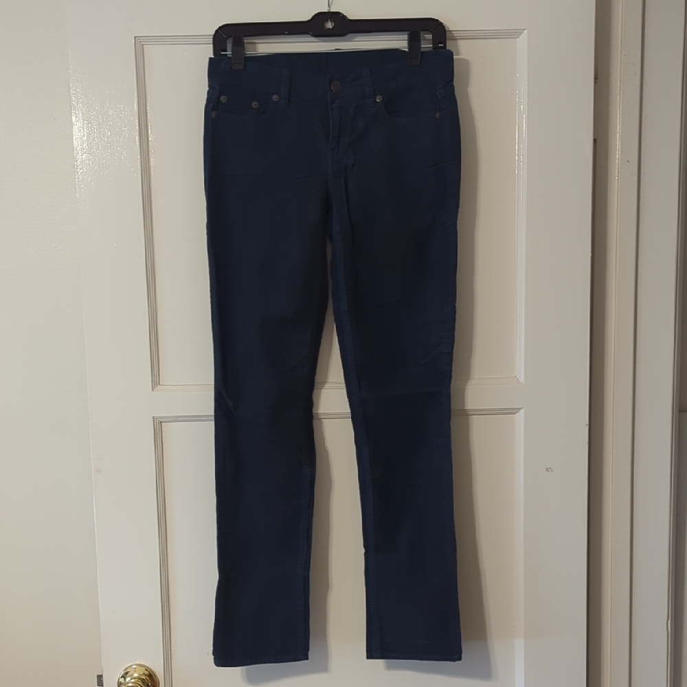 J. Crew Blue Vintage Matchstick Skinny Leg Corduroy Pants